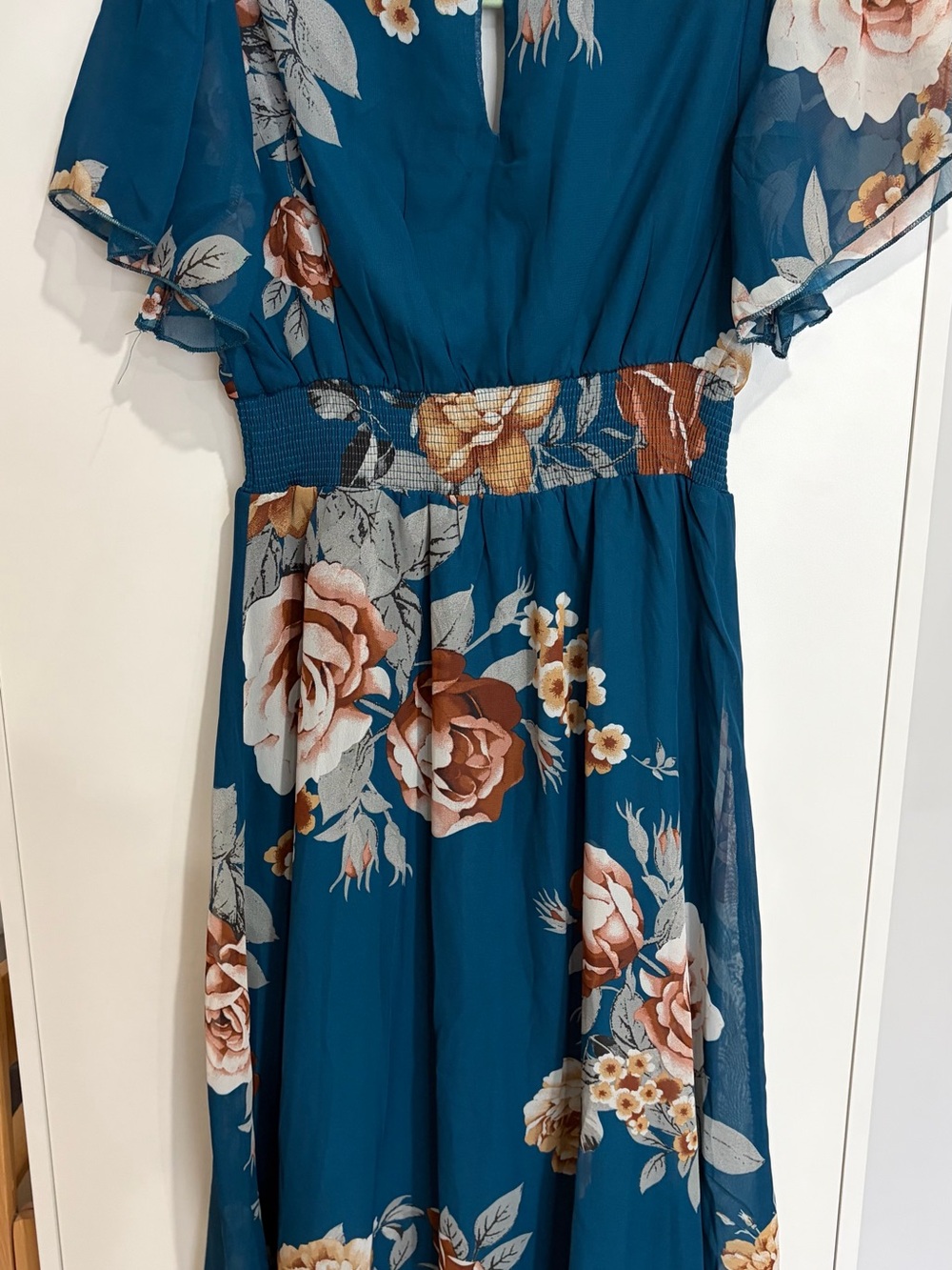 Baltic Born Teal Floral Maxi Dress with Rose Print - Picture 2 of 4